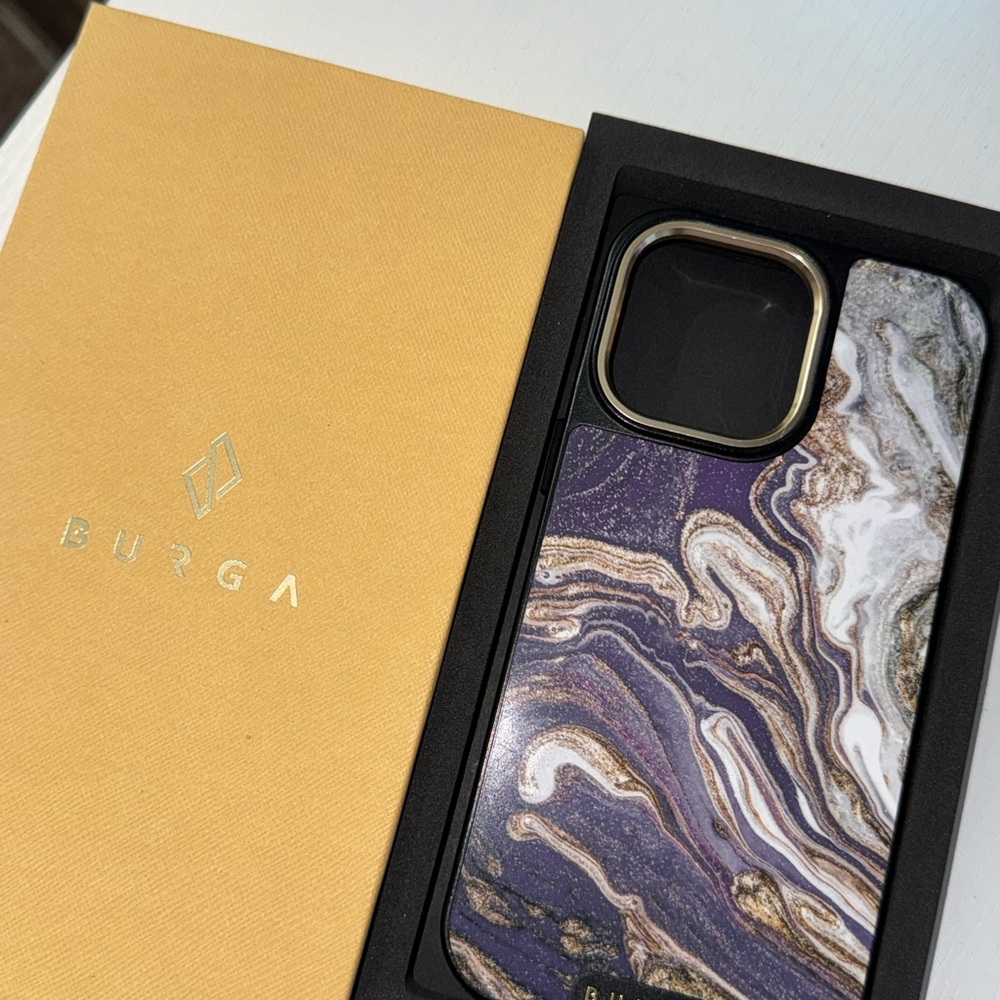 BURGA Purple and Gold Marble iPhone Case iPhone 14 Pro Max 

Condition 9/10